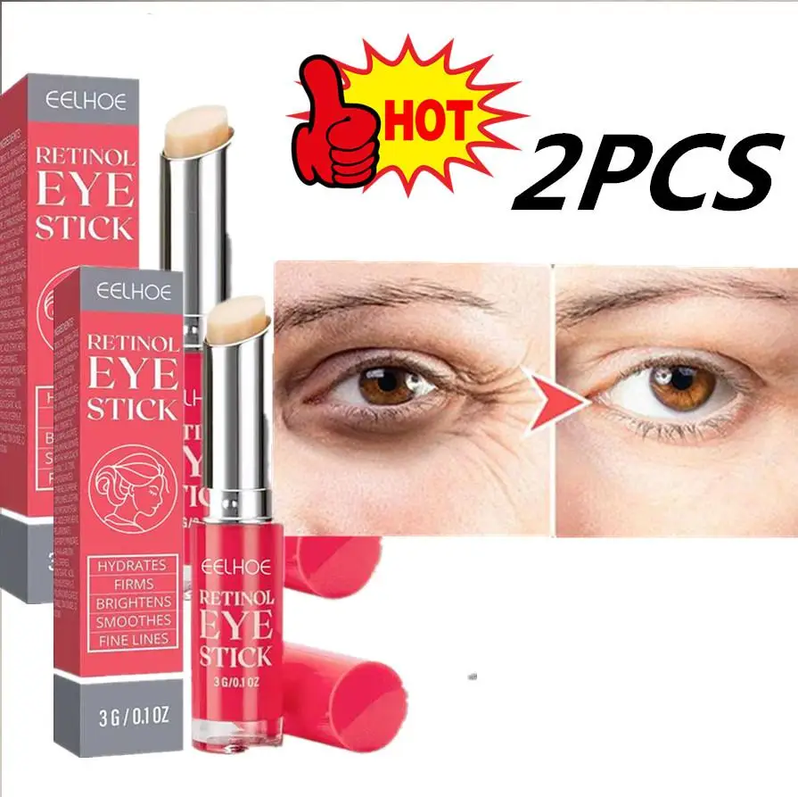 Crème anti-déformable pour les yeux au rétinol, élimine les poches sous les yeux, les cernes, anti-âge, lifting, raffermissant, blanchissant, hydratant, éclaircissant la peau, 2 pièces