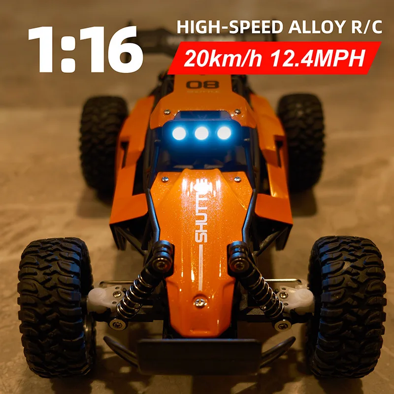 

1:16 RC Car 2.4Ghz Remote Control RWD Alloy Off Road Climbing Racing Car With LED Lights for Boys Girls RC Toys