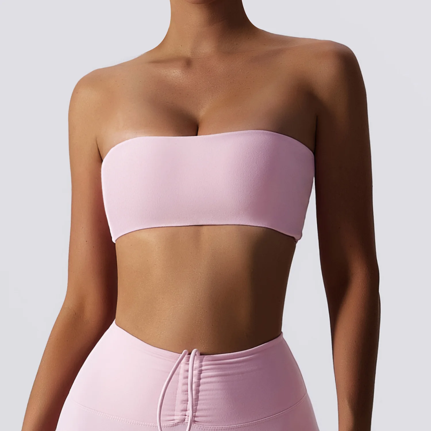 Sommer Trägerloser Sport-BH für Damen, Schnelltrocknende Yoga-Kleidung, Damen Tube Top Fitness Brustwickel-Unterwäsche, Workout-BH für Frauen