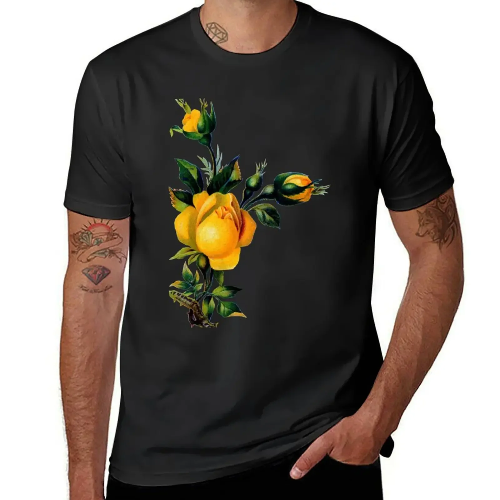 

Yellow Roses T-Shirt vintage anime t shirts baggy shirts mens designer t shirt