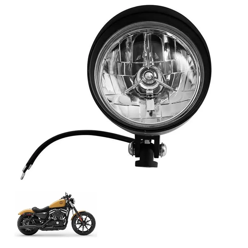 

Motorcycle 5-3/4" H4 Headlight Lamp For Harley Cruisers Choppers Custom Bikes Accessories Accessory