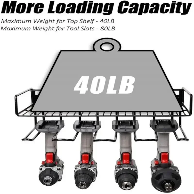 Organizer Power Storage Metal Drill Wall Holder Mounted Rack Reusable Tool Electric