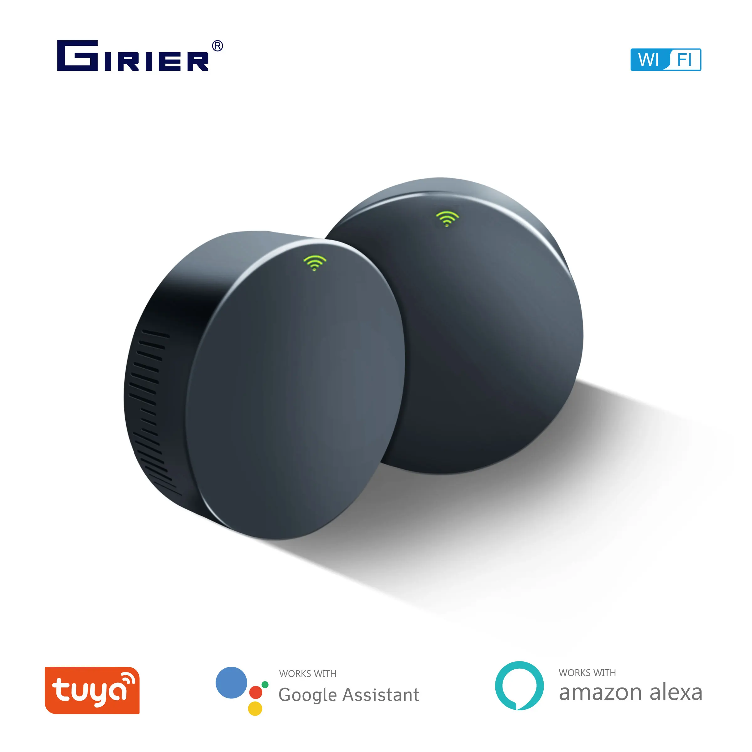 GIRIER Smart IR Remote Control Hub with Temperature Humidity Sensor WiFi Infrared Controller Works with Alexa Google Assistant