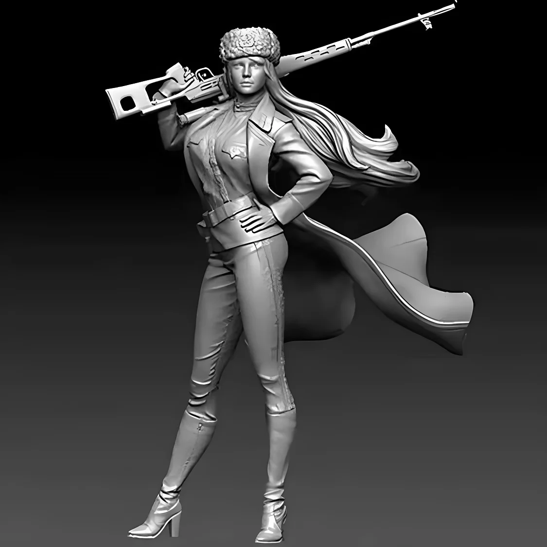 

1/35 model kit resin kit Russian female sniper