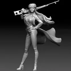 1/35 model kit resin kit  Russian female sniper