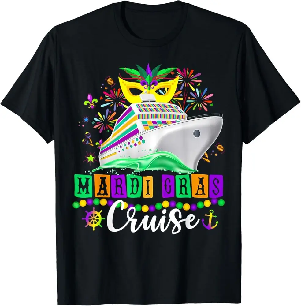 NEW Mardi Gras Cruise Cruising Mask Cruise Ship Party Costume Tee T-Shirt S-3XL