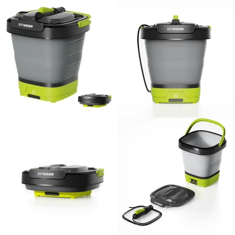 12V Water Tank Integrated Handheld Cordless Multifunctional Folding Bucket Cleaning Machine Type-C Portable Shower Watering
