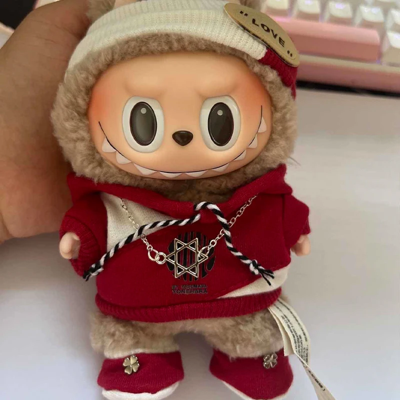 

Одежда для куклы Labubu 17 см, аксессуары для корейки Kpop Exo Labubu V1 V2 Idol для сидения, спортивная одежда на молнии