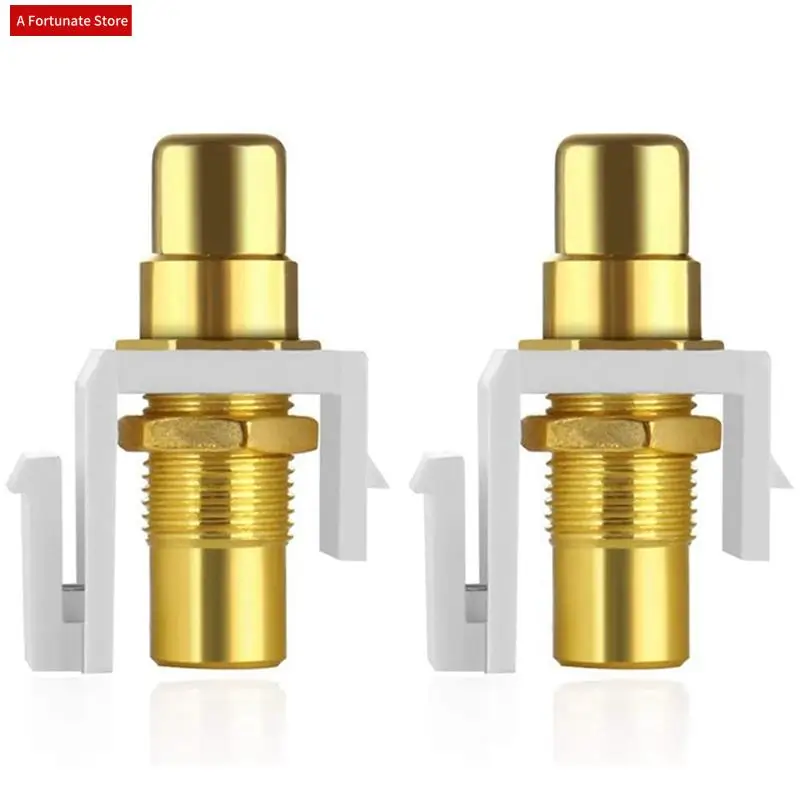 15-Pack RCA Keystone Jack Insert Connector Socket Female Snap In Adapter Port Gold Plated Inline Coupler For Wall Plate-A78G