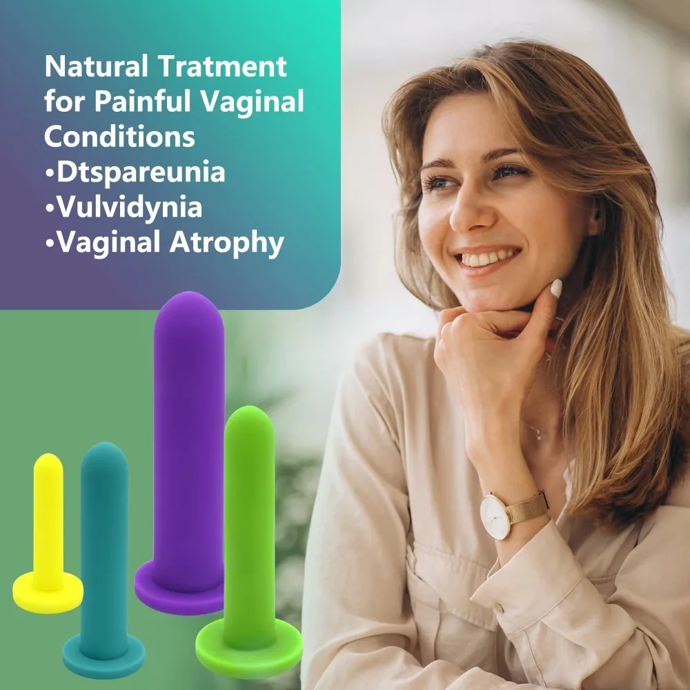 プロフェッショナル骨盤底筋エクササイザー シリコーン拡張器 女性または男性用 医療機器 骨盤痛緩和 8サイズ