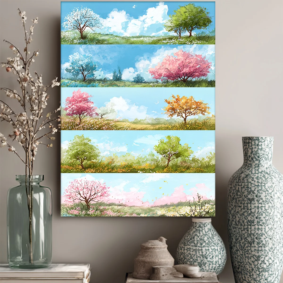 500/1000/1200/2000PCS Puzzles for Adults Manga Cherry Blossom Natural Scene,Jigsaw Puzzles Brain Challenge Game Gift Home Decor