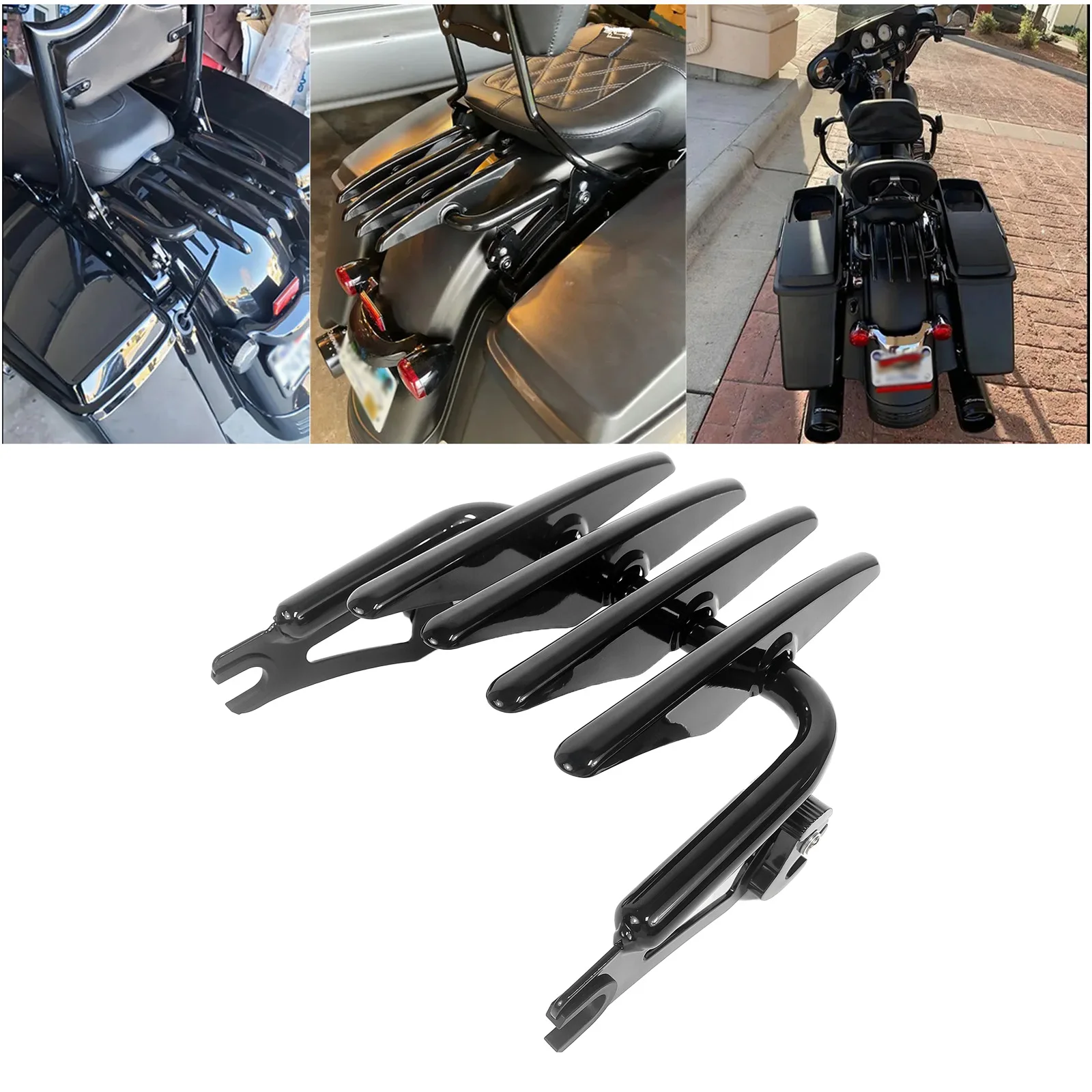 For Harley Electra Glide Road King Street Glide Ultra Glide Limited FLHT FLHTK 09-26 Detachable Motorcycle Luggage Rack Mount