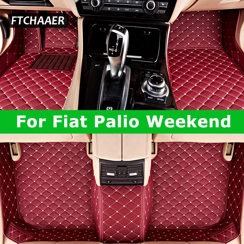 FTCHAAER Custom Car Floor Mats For Fiat Palio Weekend Auto Carpets Foot Coche Accessorie