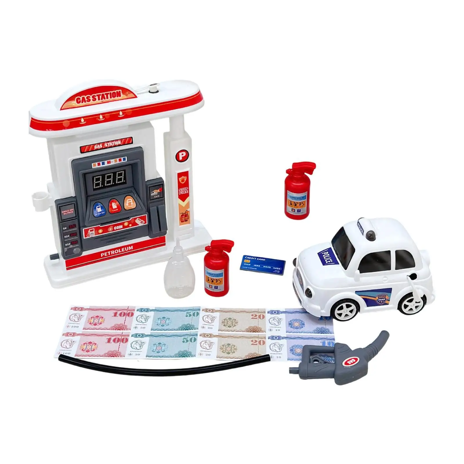 مجموعة ألعاب محطة الوقود محطة غاز صغيرة نموذج مشهد عرض حديث لبيت الدمى #2