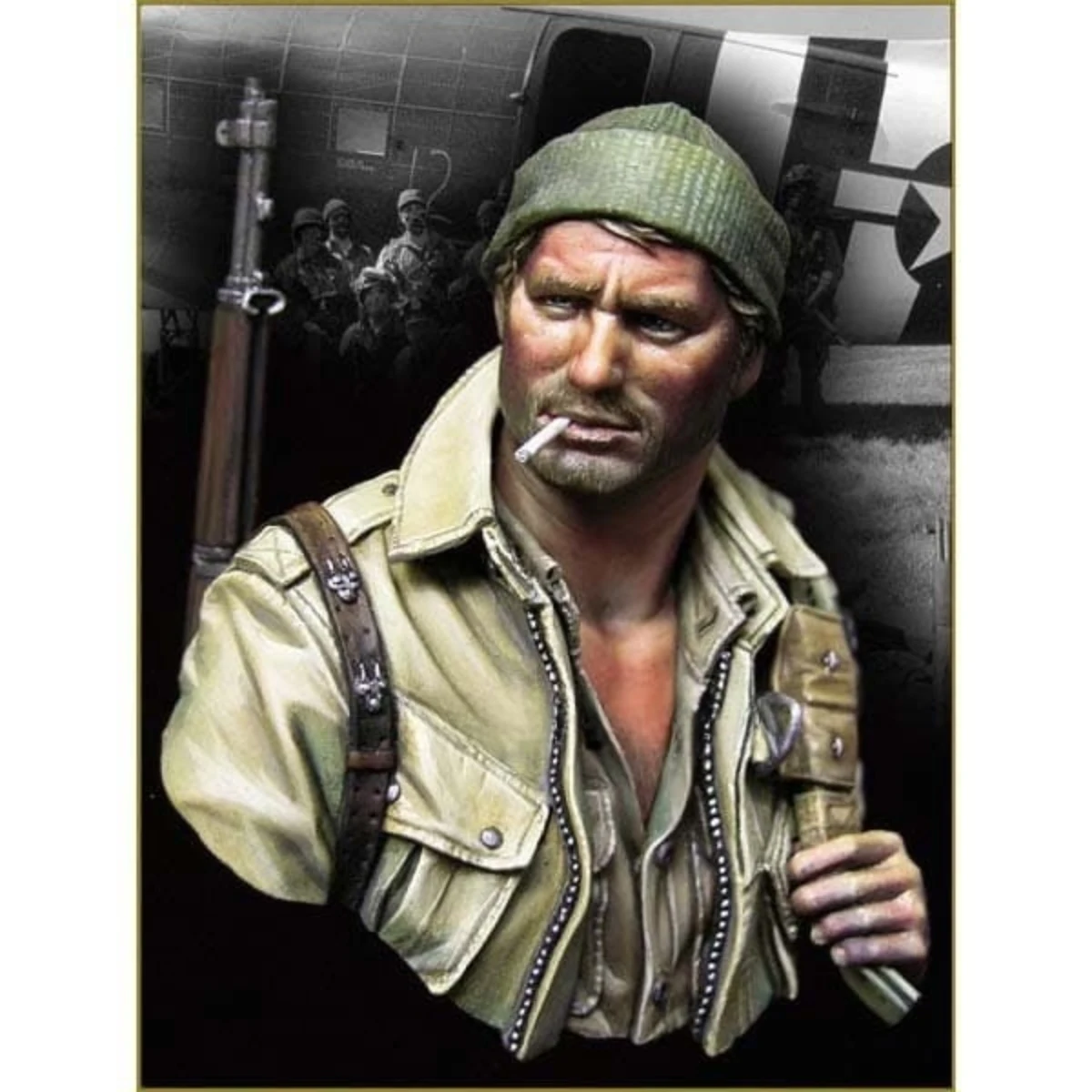 

1/10 Resin Unpainted Model Kit, Military Theme, WWII US Army Airborne Division Paratrooper Unassembled and Unpainted GK, 1466X
