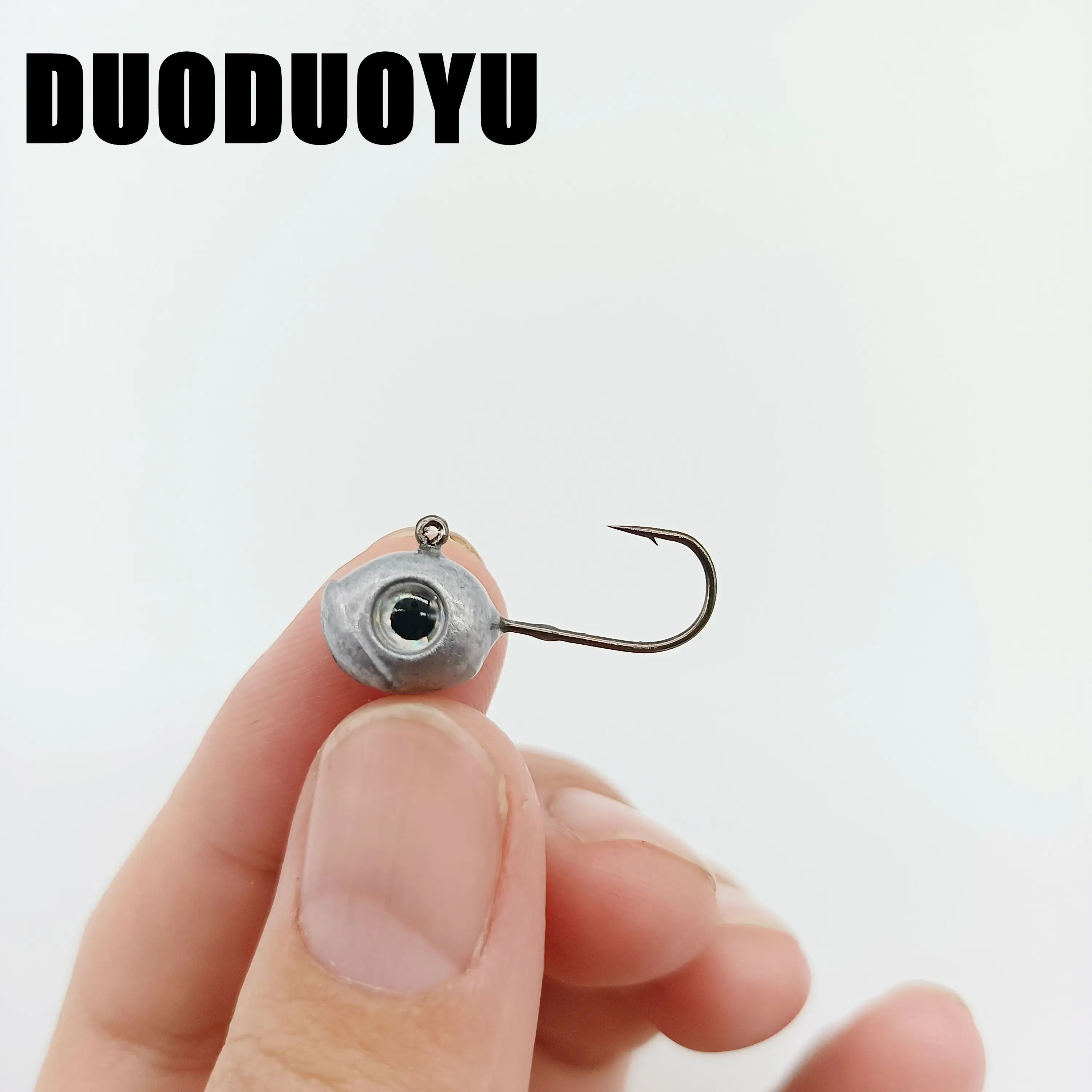 DUODUOYU 5 TEILE/LOS Kleine Jig Kopf Angelhaken 1g/1,8g/3,5g Mini Weichen Wurm Haken mit Augen Isca Künstliche Angeln Zubehör – Detail 2