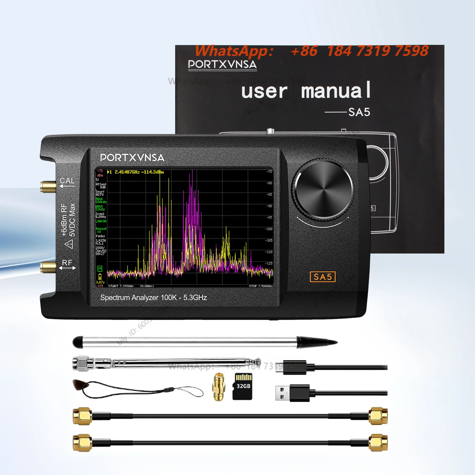 SA5 Multifunctional Handheld S - Signal Generator Spectrum Analyzer recension och pris