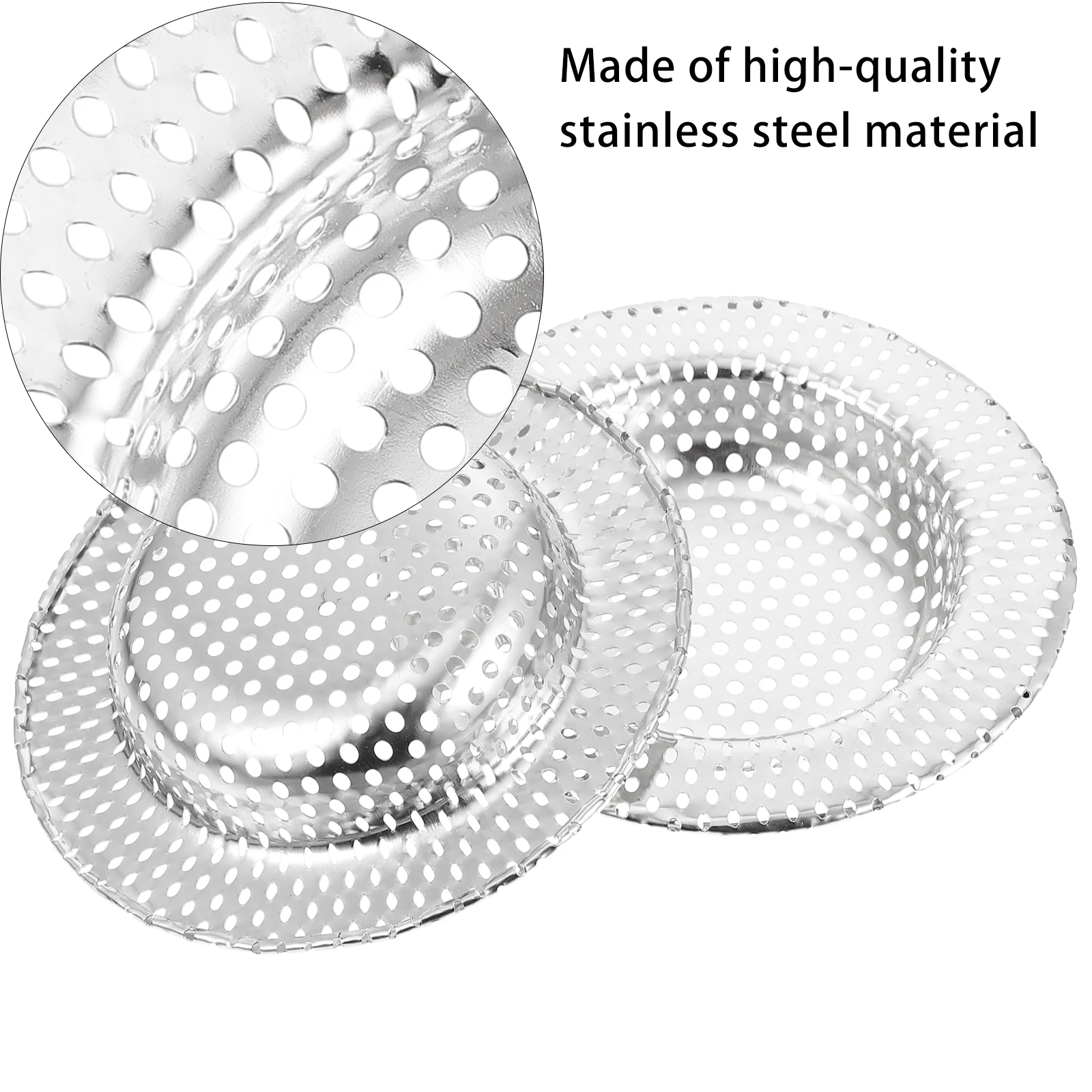 

2pcs Stainless Steel Sink Filter Drain Catcher For Kitchen Bathtub Hair Strainer Trap Garbage Mesh Screen Clog Stopper Utility