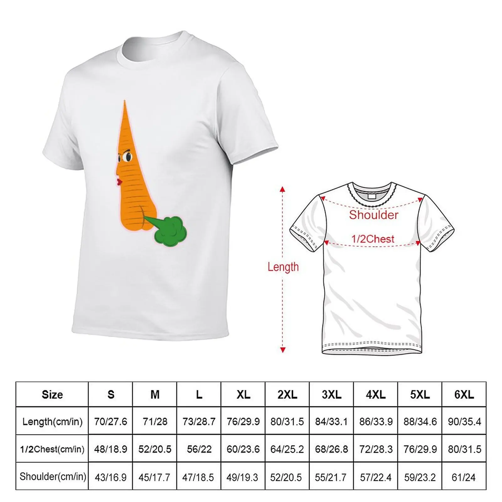 Farting Carrot T-Shirt funny t shirts man mens graphic t shirts funny t shirts cotton T-shirt