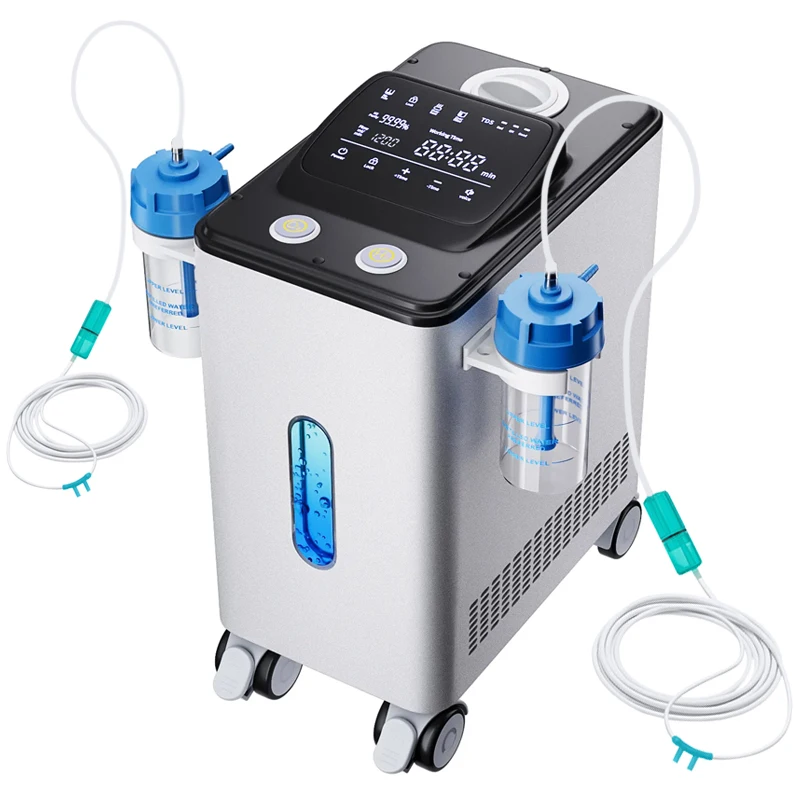

99.99% Purity Hydrogen Water Generator Quiet Hydrogen Inhalation Machine O2 HHO Double Outlet Hydrogen Water Device 900ML 1500ML