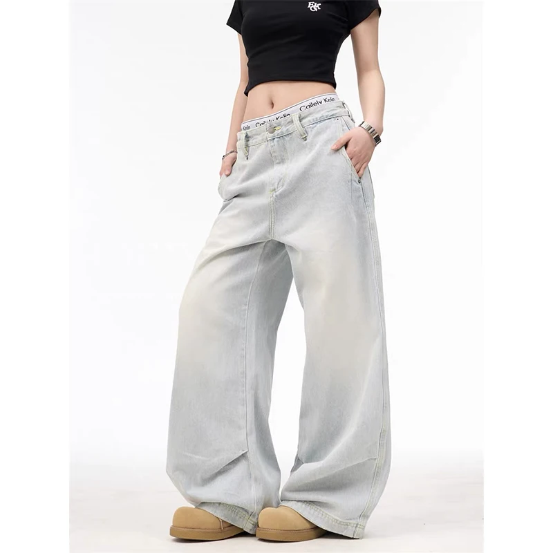 

ZHIZOU Women Y2k Japanese Streetwear Design Cargo Pants Denim Pants Long Trousers American Vintage 2000s Aesthetic Grunge Jeans