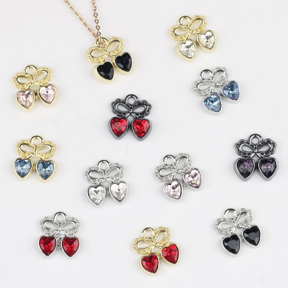 10pcs Simple Cute Fruit Cherry Pendant Jewelry Making Accessories DIY Handmade Earrings Necklace Bracelet Craft Fashion Ornament