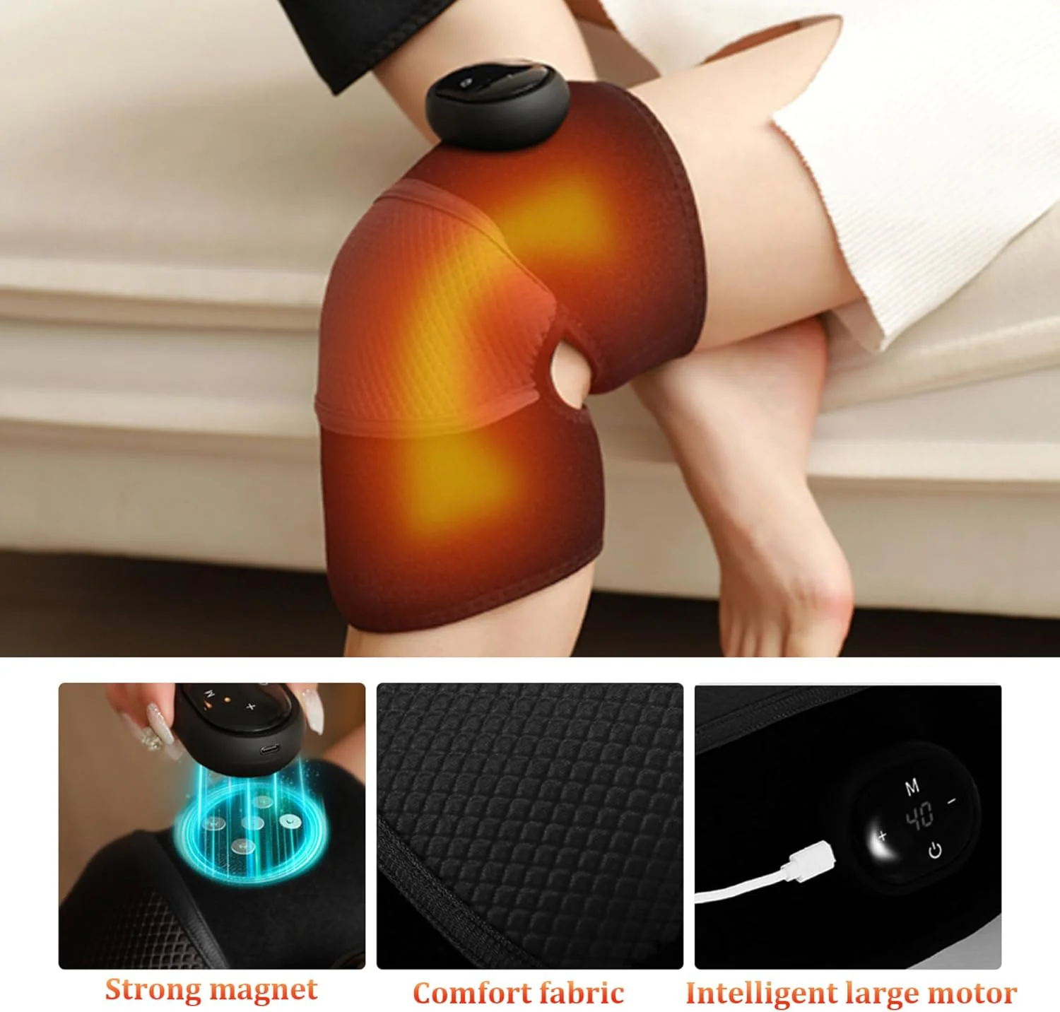 

Electric Heated Knee Pads Warmers Men Thermal Kneebliss Massager Brace for Heating Braces