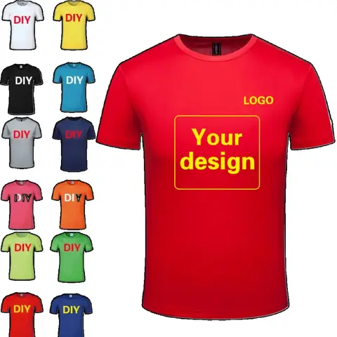 Quick-drying overalls, customized T-shirts, summer breathable shirts, free printing of your own logo, comfortable sports short-s