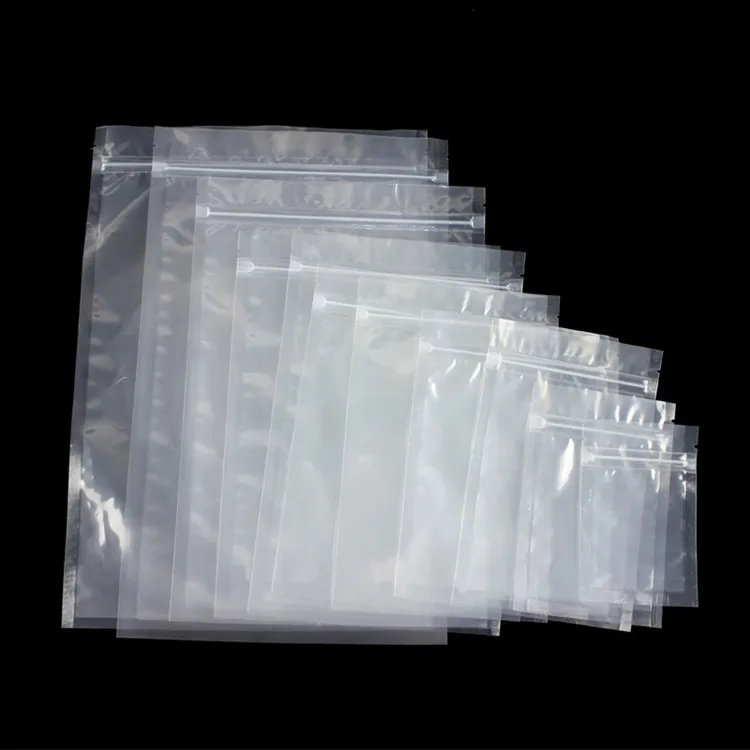 50PCS/100PCS Flat Clear Plastic Gifts Storage Bags Heat Sealing Coffee Powder Sugar Snack Salt Resealable Packaging Pouches