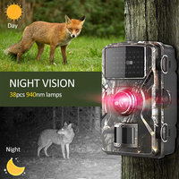 Night Vision Trail Camera 16MP 1080P Infrared Hunting Camera for Wildlife Monitoring, Garden, Home Security Surveillance