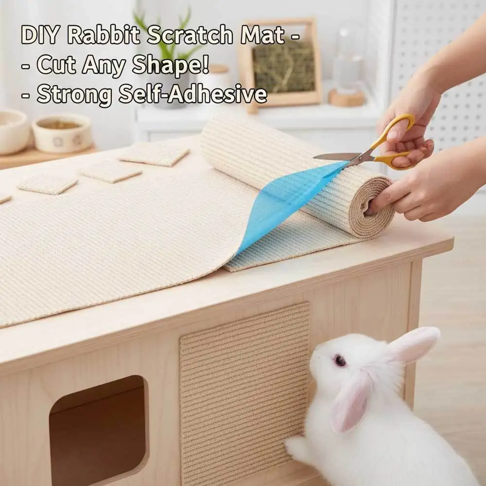 Self-Adhesive Cats Scratch Board Wall Sofa Anti Cat Scratch Carpet DIY Scratch Board Sofa Protection Rabbit Cage Pad Trimmable