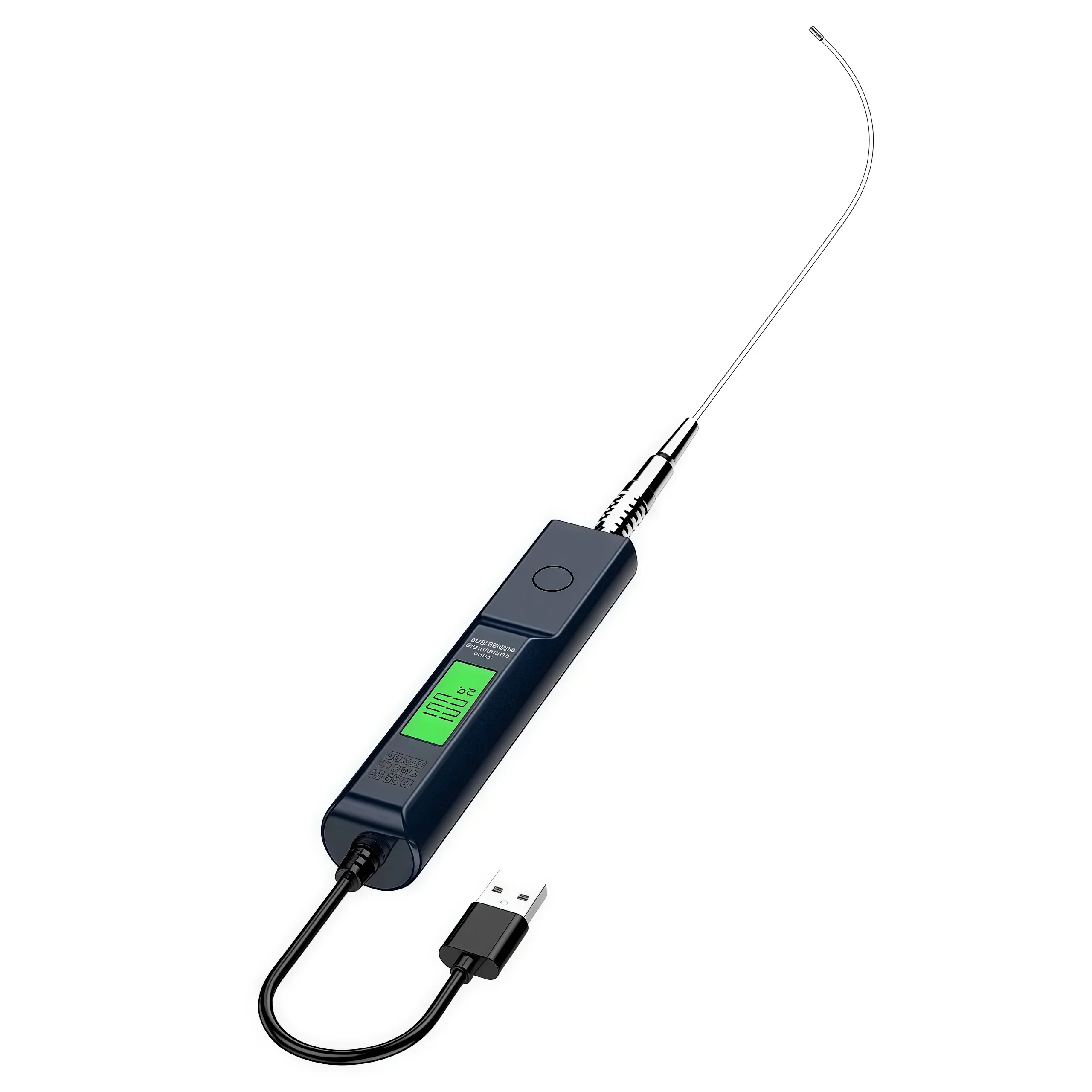 New product USB ultra-thin 1.0mm-2.8mm endoscope handle 5-level adjustable light with display nasal observation mirror