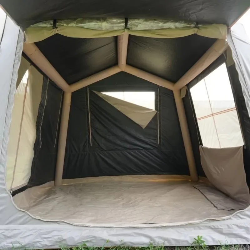 Stowable 6.5sqm Outdoor Tents Camping Tent for 3-6 People Oxford Fabric with Blackout Coating Resistant Air Tent With Canopy