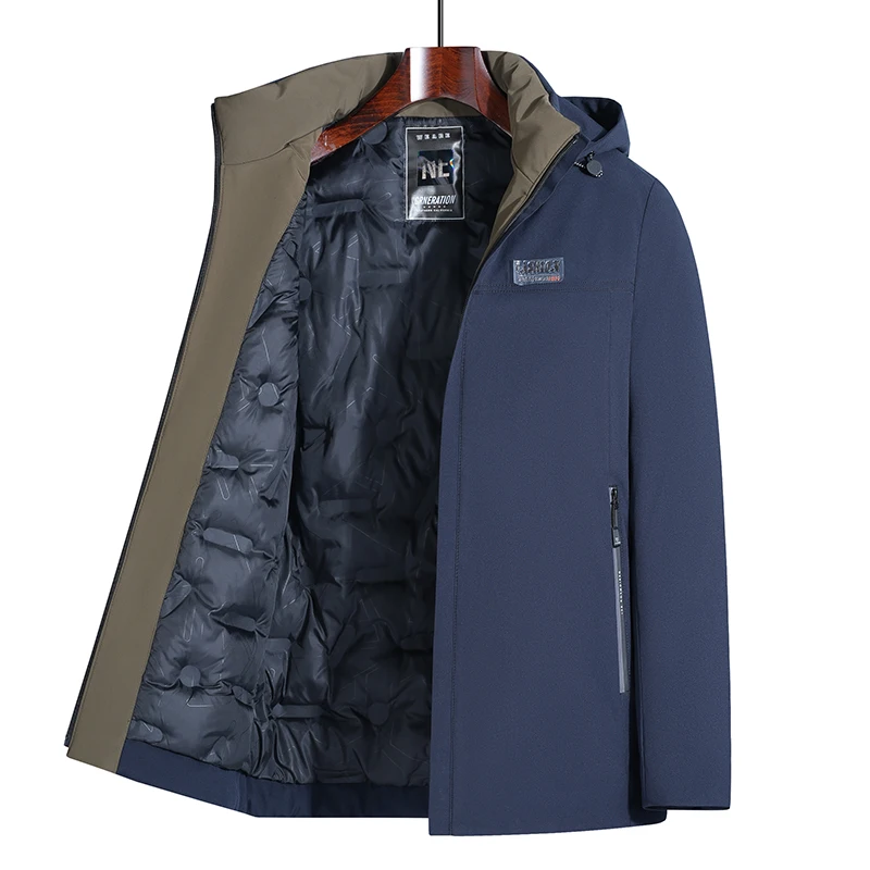 Detachable Hooded Padded Jacket Windproof Warm Wear Resistant Fashion Casual High-quality Fabric Crisp Comfortable Skin Coat