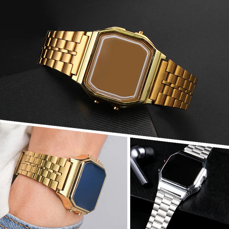 Stainless steel watch strap for CASIO AE1200 SGW-300 SGW-400 SGW-500 black blue gold rose gold silver Dazzling colour watchband