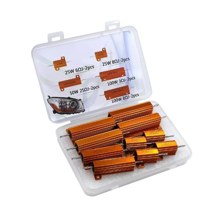 25W 50W 100W  Power Resistor Aluminum Shell Resistors 10pcs/lot
