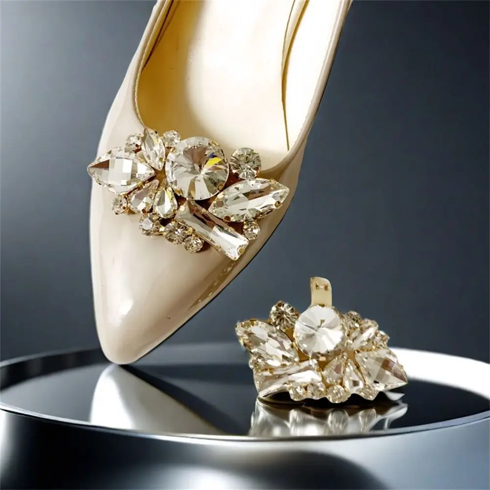 

1PC Fashion Rhinestones Shoe Clips Crystal Removable Bride Shoes Decoration Charm Buckle Wedding