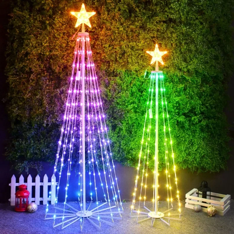 Christmas Lights Christmas Tree Holiday Lighting Decorative Led Top Star Lights 5V Ce Rohs 1.2M 1.5M 1.8M Cone Tree