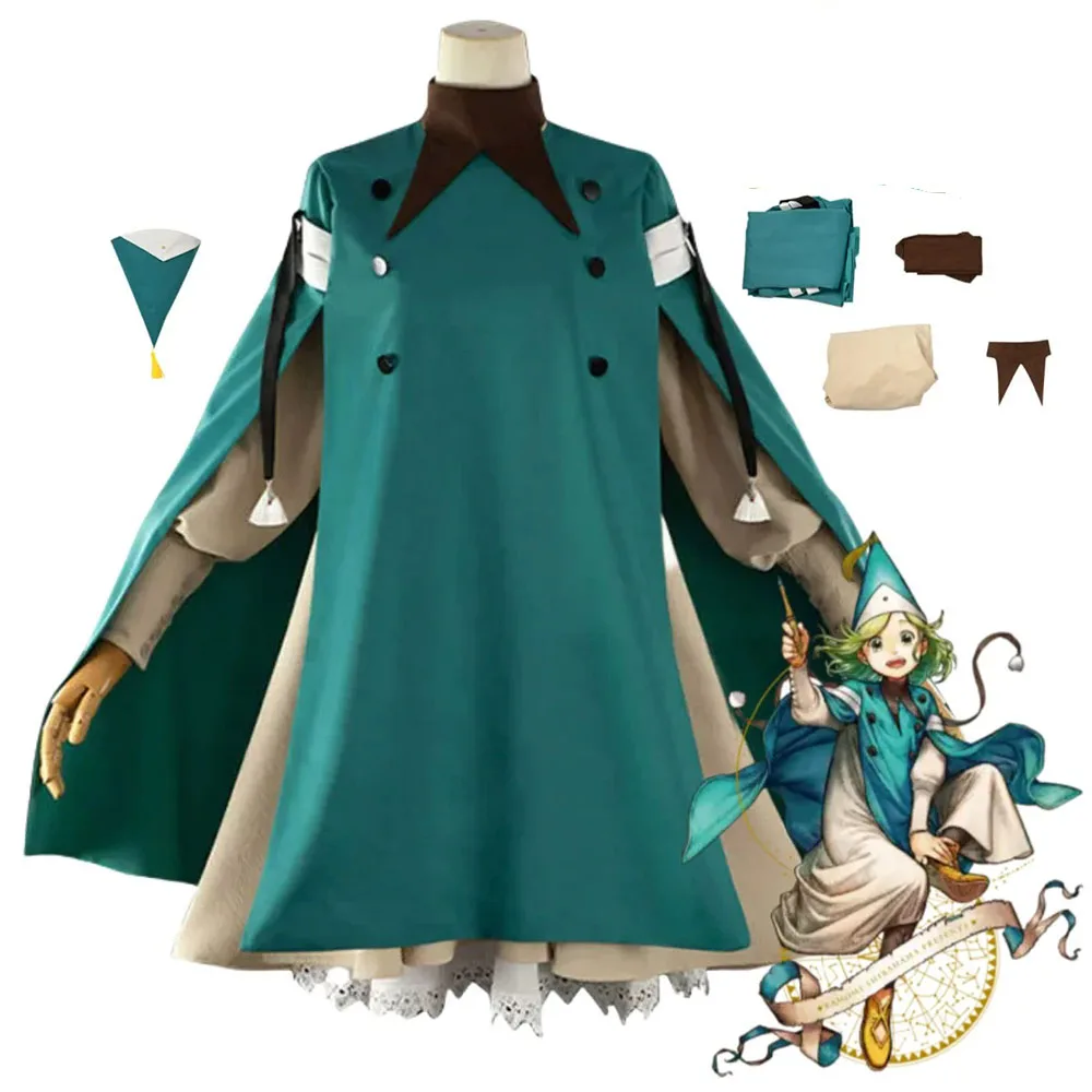 

Косплей Костюм Аниме Richeritto Tetia Koko Coco Witch Hat Atelier Шаль Пальто Платье Униформа Полный комплект Женский милый рождественский костюм