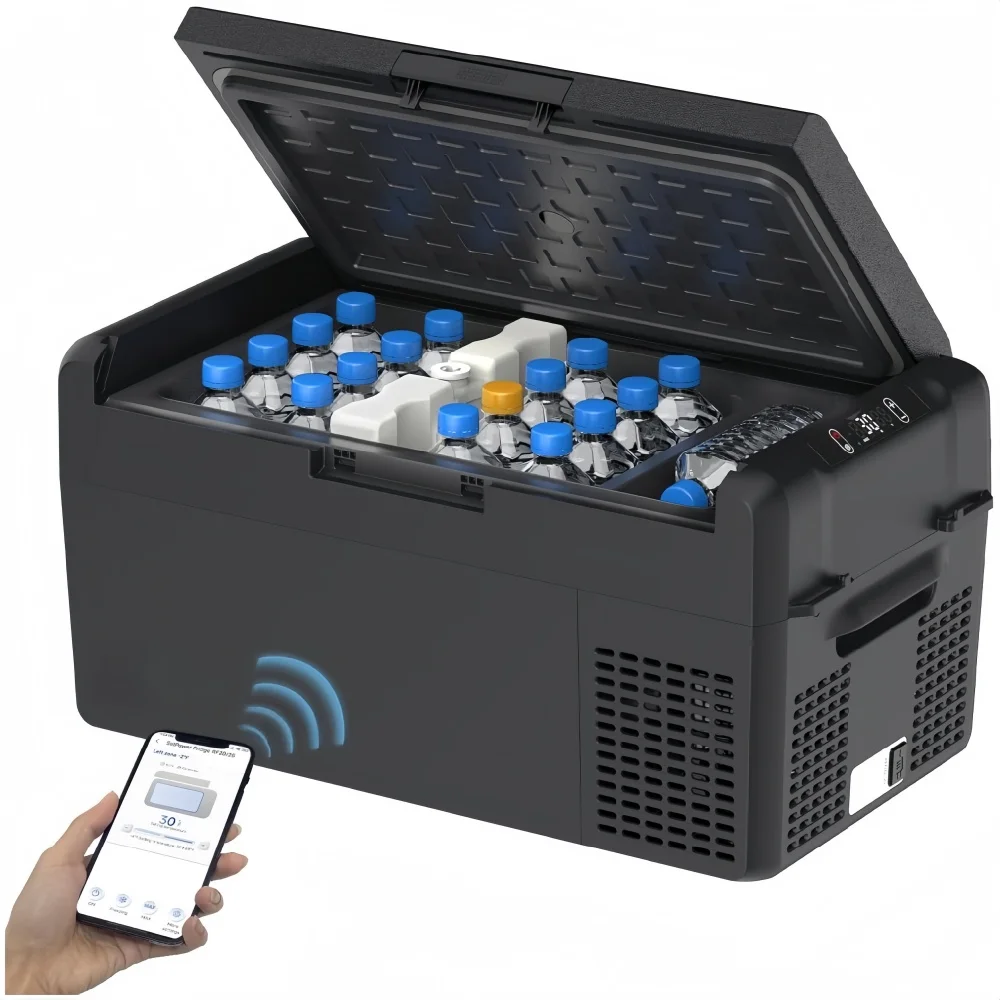ICECO MCD20B 20L Compressor Auto Fridge Energy Saving Portable & Ultra Quiet Compact Car Cooler for Family Travel