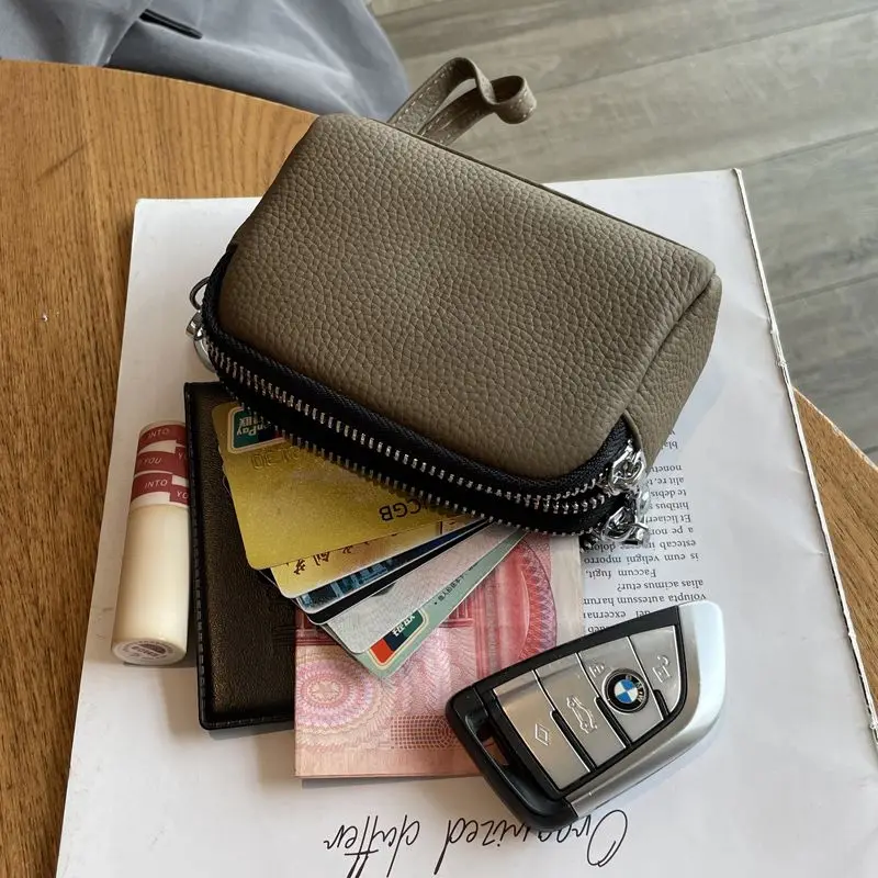 Wallets for Women Simplicity Solid Colour Zip Coin Purse Fashion Casual Designer Luxury Pu Leather Bags for Women Trend 2024