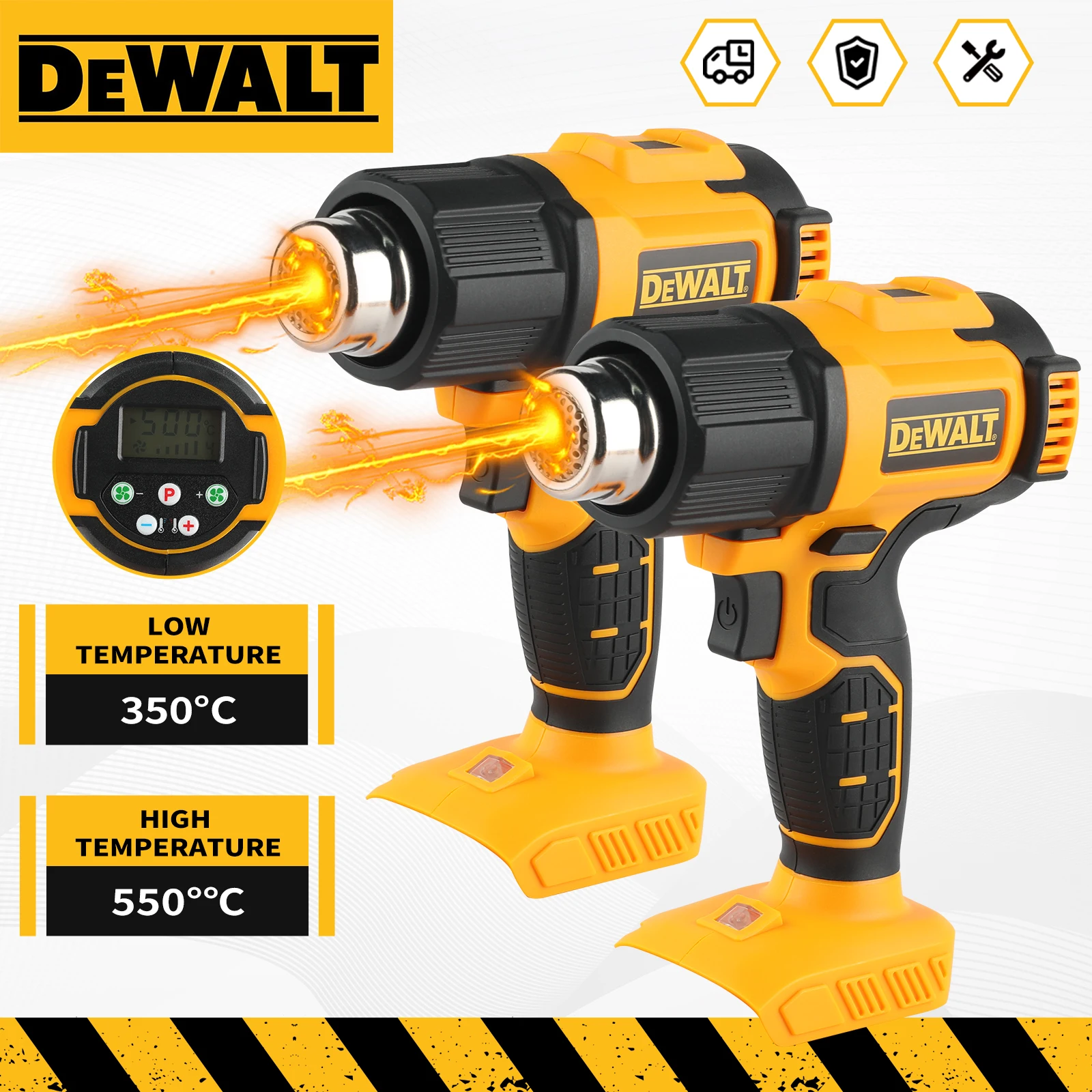 Cordless Heat Gun For Shrink Tubing - DEWALT DCE530 20Vコードレスヒートガンツールのみ 最大540℃ ° C