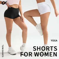 Yoga Shorts Womens Leggings Gym Shorts Exercise Anti Glare Peach Buttocks Fitness Shorts Non Rolled Edge Summer Gym Shorts Women