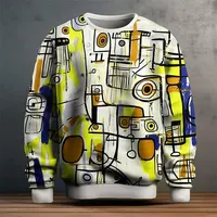 Men's Graphic Sweatshirts For Men Graffiti Pullover Long Sleeve Sweatshirt Crew Neck Fashion Daily Casual Holiday Vacation New 4