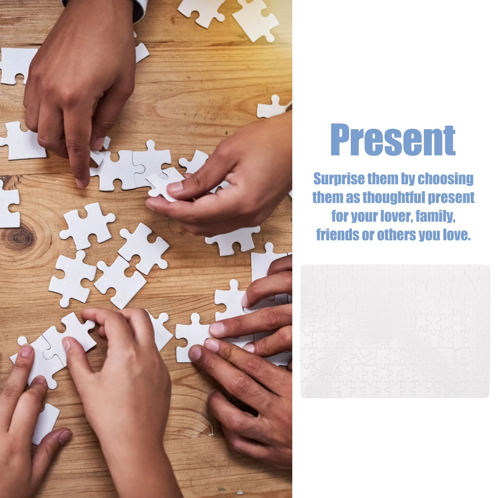 

LOVE Puzzle Sublimation Puzzles Transfer Thermal Blank Products Heat Craft for Diy Photo