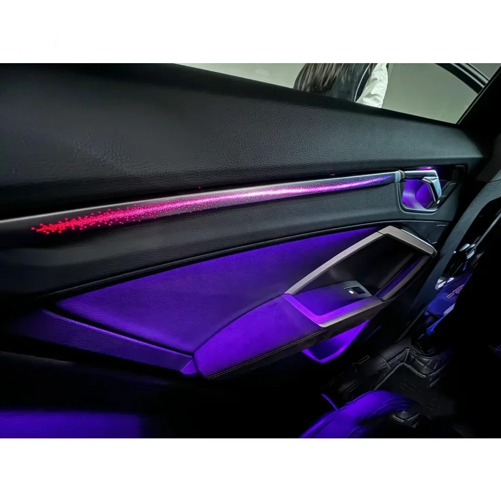 Car Interior Lights Multi colors APP Control Led Rgb Strip Light Top Quality Car Ambient Lights Strips AUTO Lamp for Audi Q3 new