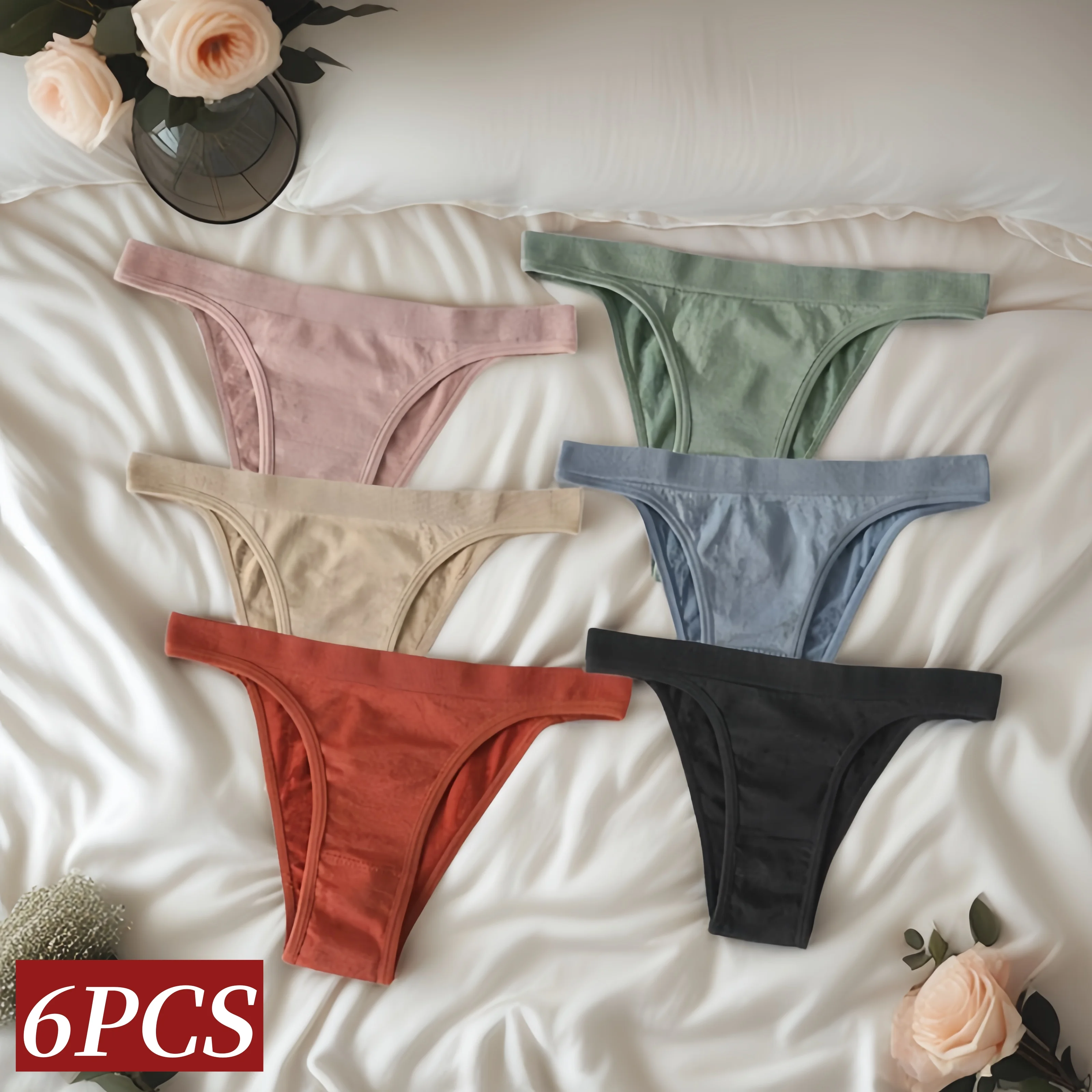 6 Teile/satz frauen Nahtlose Höschen Sport Stretch Unterwäsche Weibliche Unterhose Hohe Aufstieg Unterwäsche Sexy Dessous Weiche Panty