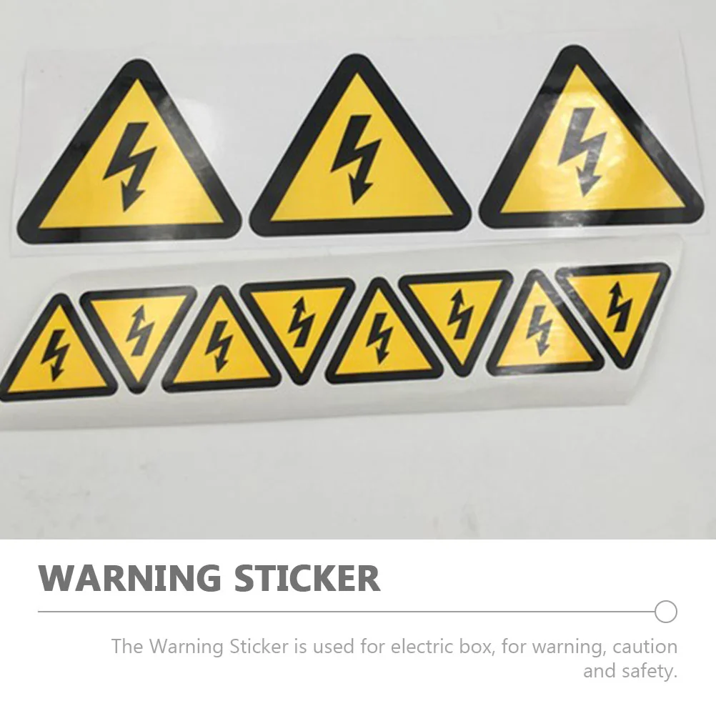 20 Sheets Warning Stickers Electrical Room Sign Tag Hazard Paper Caution High Voltage Label