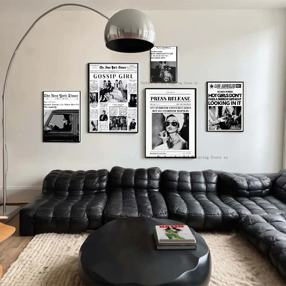 1PC Trendy New York Newspaper Poster Paper Print Home Living Room Bedroom Entrance Bar Restaurant Cafe Art