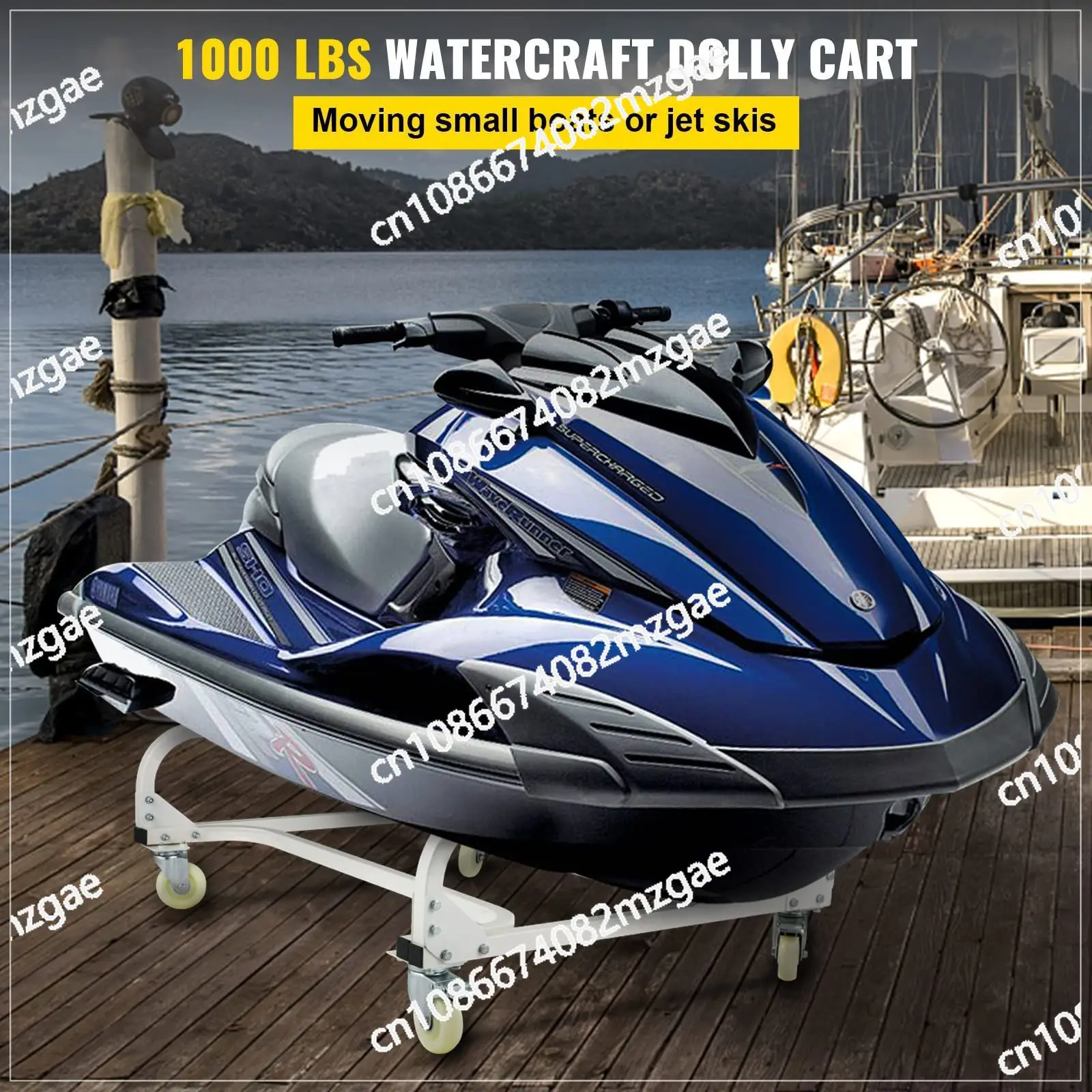 Stormwater boat, kayak trolley, surfboard, boat frame, boat handcart, kayak bottom support, boat frame, swivel wheel trailer